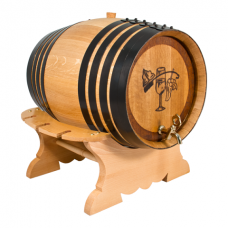 Купить Дубовая бочка с подставкой и с краном 32 литра Профи (американский дуб) в Вологде